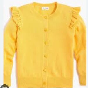 Crew Cuts Yellow Ruffle Sleeve Cardigan 4/5